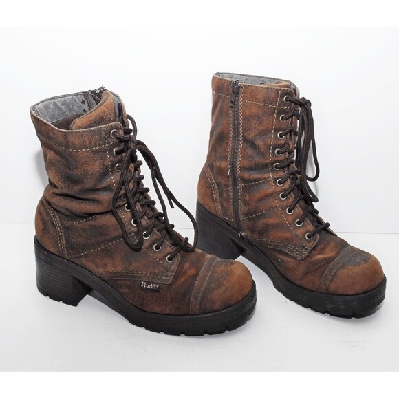 Vintage '90s Mudd Zipcode Platform Brown Boots Womens 8 1/2M very cool! - Picture 2 of 6